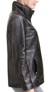 Veste de motard de course en cuir véritable Style Streetwear fermeture éclair avant vêtements d'extérieur de haute qualité Look de mode - Product Image 5