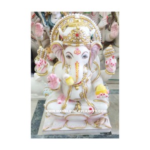 Sculpture de Ganesha en marbre - Product Image 1