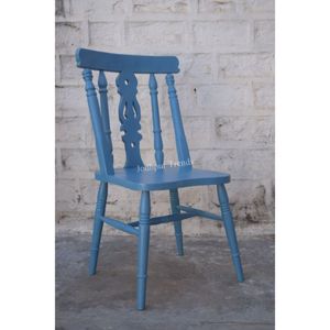 เก้าอี้รับประทานอาหารไม้สไตล์วินเทจสีน้ำเงินสไตล์อุตสาหกรรมทันสมัยสำหรับโรงแรมคาเฟ่บ้านสำนักงานห้องครัวห้องนั่งเล่นกลางแจ้ง - Product Image 1