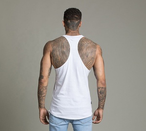 Gym Fitted Vest Racer back Bodybuilding Muscle Stringer Plain Tank Top Fitness - Product Image 3