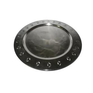 Plato de Servicio Redondo de Acero Inoxidable Ecológico con Acabado en Níquel para Decoración de Mesa - Product Image 1