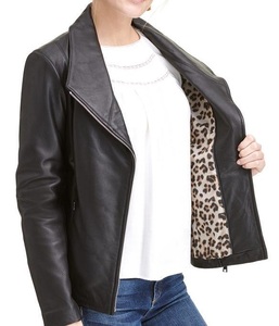 Blouson aviateur en cuir suédé pour femmes veste en cuir conception de logo professionnel sur mesure pour les tenues de mode - Product Image 2