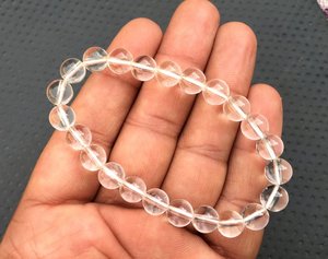 Smooth Round Beads Natural Clear Quartz Gemstone Handmade Stretch <b>Bracelet</b> <b>Adjustable</b> Wholesale Top Quality - Product Image 4