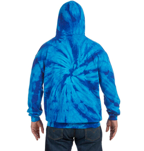 OEM Vintage de gran tamaño de los hombres de cremallera Sudadera con capucha de manga larga Tie-Dye estampado impermeable ecológico de poliéster/algodón - Product Image 5