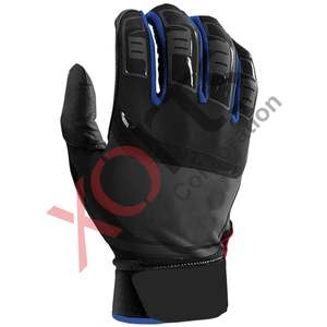 Gants de frappe de baseball en cuir noir de haute qualité - Product Image 1