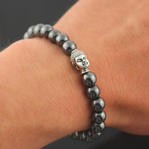 Pulsera de Hombre con Cuentas de Buda, Hecha a Mano - Product Image 1
