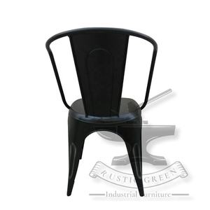เก้าอี้คาเฟ่เหล็กเคลือบสีดำแบบวินเทจสไตล์โมเดิร์นรัสติกสำหรับใช้ในร้านอาหารกลางแจ้ง เฟอร์นิเจอร์ร้านอาหาร - Product Image 4