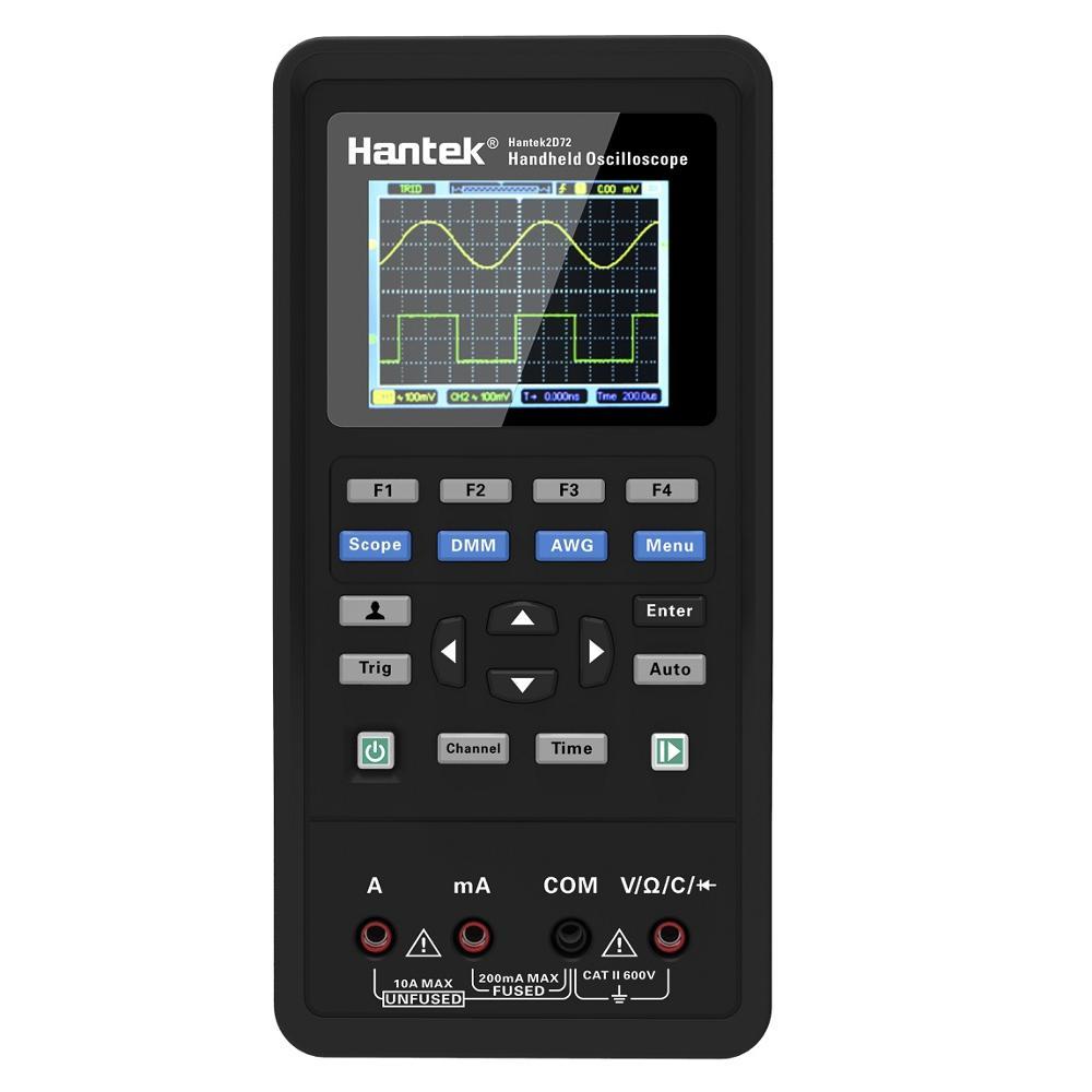 Hantek2D72 Precision 3IN1 70mhz 2-Channel Digital Oscilloscope Waveform Generator Multimeter Handheld USB Oscilloscope 125msa/S