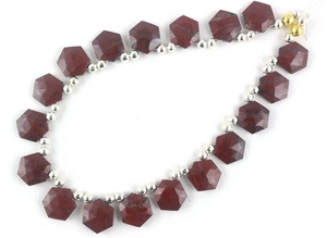 Cuentas de Jaspe Rojo Natural en Forma de Hexágono Facetado para la Fabricación de Joyería, Venta al por Mayor - Product Image 2