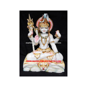 Pure White Marble Shiva Statue - Product Image 1