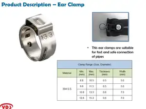 Pipe Clamp Pipe Clamp Stainless Steel Single Ear Car Motorcycle Pipe Clamp