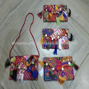 Nuevo algodón multicolor parche trabajo diseñador monederos/bolsos de mano proveedor al por mayor de La India - Product Image 1