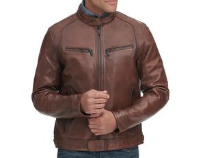 Heritage Inspired Vintage PU chaqueta de cuero abrigo hombres primavera Biker Street Outfit Slim Fit Rugged Soft Feel - Product Image 2