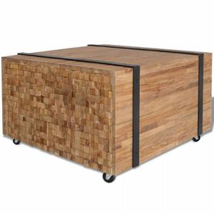 Table basse en bois et cuir de haute qualité - Product Image 6