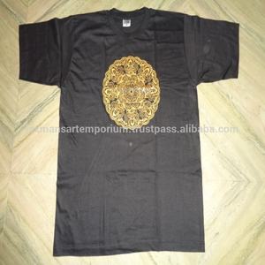 Tibétain imprime batik imprimé mix t-shirts dieux conceptions batik imprimé t-shirts tie dye imprimé batik t-shirts en gros - Product Image 2