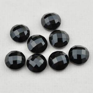 อัญมณีทรงหลังเบี้ยทรงหลวมสีกุหลาบสีดำธรรมชาติขนาด7มม. - Product Image 2