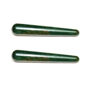 Массажная палочка из зеленого драгоценного камня: гладкая Массажная палочка: зеленая Нефритовая Гладкая натуральная Хрустальная Массажная палочка из кристаллов поставка из Индии