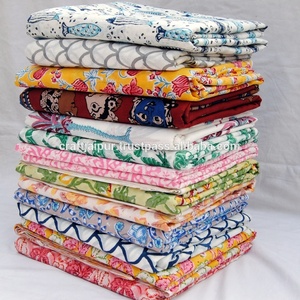 Meilleure Vente Tissu Voile de Coton Indien Imprimé à la Main Écologique pour Textile de Maison Vêtements Filles Garçons Rideaux Chemises Sacs - Product Image 1