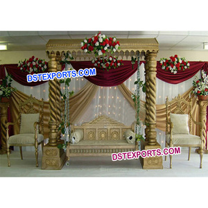 งานแต่งงานแกะสลักเวทีงานแต่งงานพร้อมเก้าอี้ชิงช้านักออกแบบงานแต่งงานปรับแต่งได้จากสหรัฐอเมริกาสินค้าตกแต่งงานแต่งงานออสเตรเลียขายส่ง - Product Image 1