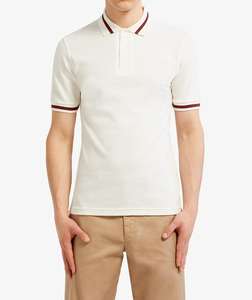 Polo en jersey blanc de qualité supérieure Chemise en piqué grande taille Bandes de miron Imprimé Col Manchette Manches courtes Respirant Séchage rapide - Product Image 1