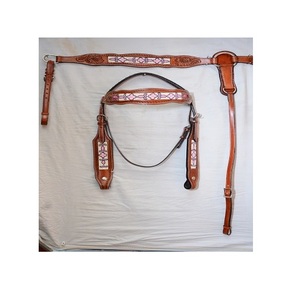 Juego de caballete y coraza de cuero occidental de nuevo diseño hecho a mano en India - Product Image 2