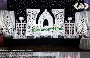 <b>Marvelous</b> Arabian Style Reception Stage with Wedding Panels and Sofa Set Fiberglass Customizable Color & Size Modern Design - Product Image 6