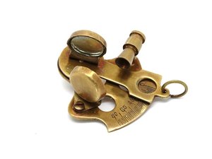 Set of 5 Miniature Nautical Gift Keychain Keyrings Telescope Theodolite Telegraph Sextant Compass Steampunk - Product Image 3