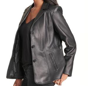 Customized Factory Autumn Winter Womens Apparel Sheep Leather Jacket 100 Percent Polyester Fashion Ladies Clothing - Product Image 5