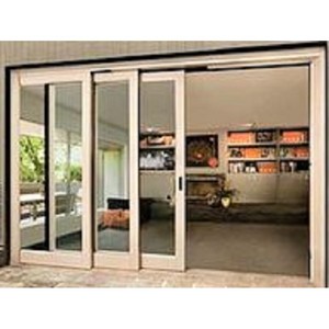 Portes et fenêtres coulissantes <span class=keywords><strong>en</strong></span> aluminium à <span class=keywords><strong>double</strong></span> vitrage insonorisé à 3 rails, design moderne <span class=keywords><strong>pour</strong></span> villa, surface finie - Product Image 3