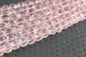 Cuentas facetadas de forma elegante de cristal de cuarzo rosa Natural de alta calidad rosa para hacer joyas, precio al por mayor, cuentas de vidrio de Murano - Product Image 2