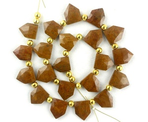 Mookite Agate facetté pentagone forme fabrication de beaux bijoux perles de Briolette vente en gros de pierres précieuses - Product Image 1