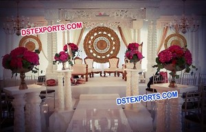 แผงจัดงานแต่งงานที่ทันสมัยหรูหราสำหรับการต้อนรับบอลลีวูดเวทีการตกแต่งงานแต่งงานที่ดูทันสมัย - Product Image 6