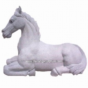 Estatuas de caballos grandes de jardín al aire libre personalizadas a la venta estatua de caballo de mármol blanco estatua de caballo de tamaño completo - Product Image 4