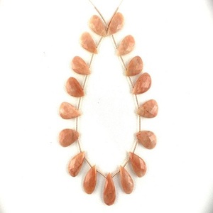 Bricolage fait à la main en forme de poire à facettes pomme naturelle corail jaspe perles de pierres précieuses qualité impressionnante bijoux en pierre en vrac pour la fabrication - Product Image 1