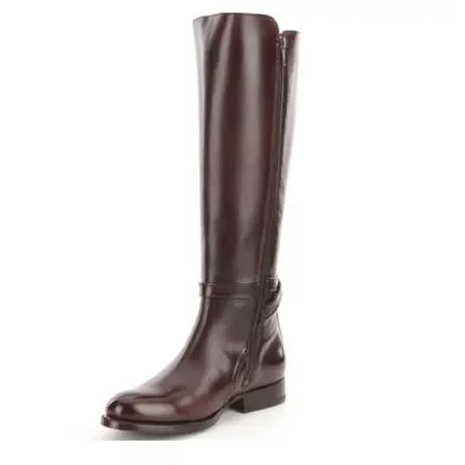 Brede Kuit Riding Boot Motorfiets Breed Kalf Kniehoge Riding Boot Regen Vrouwen Laarzen-Isar Internationale Llp Mode koe Lederen