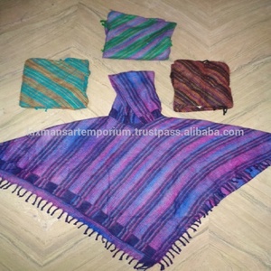Tringle Winter Woolen <b>Poncho</b> Trendy Woolen Striped <b>Ponchos</b> Wholesale Woolen <b>Ponchos</b> From India Witner Woolen <b>Ponchos</b> Mix Match - Product Image 1