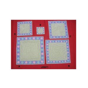 Napperons et sous-verres en perles de verre carrées à bordure violette moderne avec différentes couleurs et motifs Tapis de table Vaisselle Maison - Product Image 2