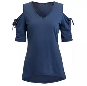 Camiseta feminina de algodão, de alta qualidade, manga cropped, estampa personalizada, coleção on-line para bangladese