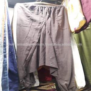 Moda mujer algodón cáñamo liso colores sólidos Harem pijamas/pantalones al por mayor exportador de India - Product Image 2