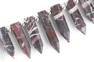 Cuentas de Briolette con forma de lápiz facetadas, piedras naturales de jaspe de coco, collar artesanal, colgante para bebé, venta al por mayor - Product Image 3