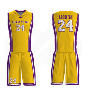 Vente en gros de maillots et shorts de basketball personnalisés Vêtements d'entraînement pour hommes Uniformes réversibles à sublimation pour les équipes scolaires ou de clubs - Product Image 3