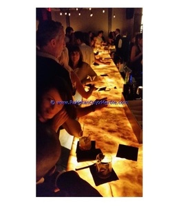 Table de réception incurvée translucide, en Onyx, avec rétroéclairage, pour Salon de beauté - Product Image 6