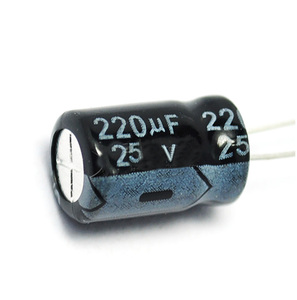 High quality and the lowest price 25 V 220 UF electrolytic power capacitor 220 UF 25 V 8*12mm - Product Image 1
