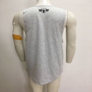 custom oem printed cotton men low cut tank tops - Product Image 2