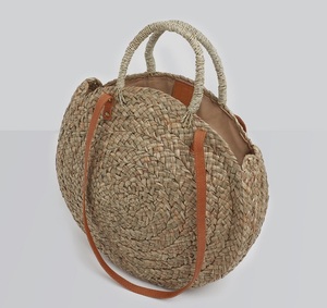 Round Crossbody Water Hyacinth Bag <b>Straw</b> <b>Handbag</b> New Style Women Bag Wholesale in Vietnam - Product Image 3