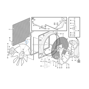 VOE3827491-ventilador para cargadoras de ruedas L60E, L60F, L60G, L60H, L70E, L70F, L70G, L70H, L90E, L90F, L90G, L110E, L110F, L110F, L90E - Product Image 3