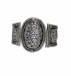 Bracelet en forme de fleur fait à la main en argent sterling 925 Designer Bracelet ouvert traditionnel Prix de gros Fabricant - Product Image 2