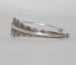 Trendy Handmade Leaf Shape Designs Solid 925 Sterling <b>Silver</b> <b>Bracelet</b> <b>Bangle</b> for Women's Wholesale Jewelry Wholesale Price - Product Image 3