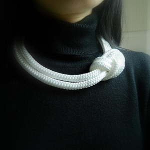 White Nautical <b>Necklace</b> rope <b>Statement</b> <b>necklace</b> Unique Handmade Collection - Product Image 1