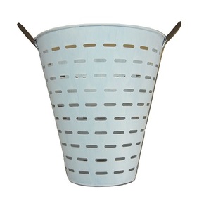 Cubo de oliva clásico con diseño elegante Cubo de fregona de metal de capacidad de 15L para agua Logotipo personalizado para vacaciones de Navidad - Product Image 6